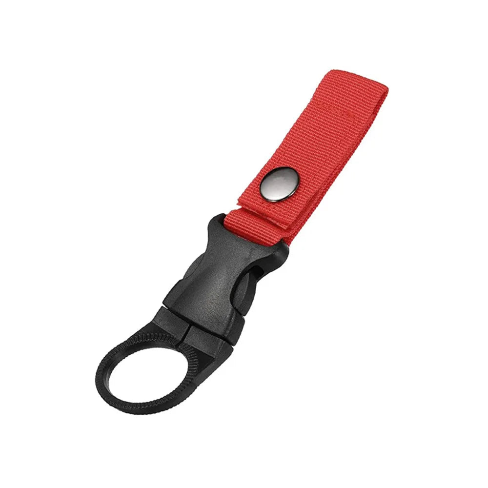 Outdoor-Karabiner Wander-Wasserflaschenhalter Schnalle Radsport-Werkzeugbefestigung Gurtband Rucksack-Aufhänger Haken Camping-Clip Aufhängeschließe