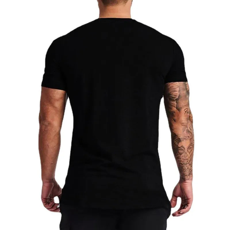 T-shirt uomo in cotone con scollo a V