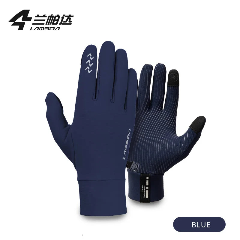 Guantes de ciclismo LAMEDA para otoño e invierno, de 5 a 15 °C, térmicos, con dedos completos y pantalla táctil, para carretera y montaña, para hombre