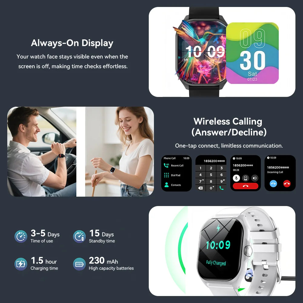 LAXASFIT Bluetooth Calling Smartwatch