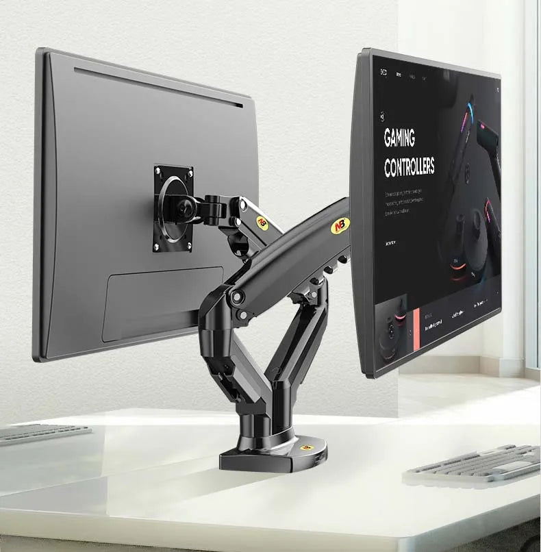 NB F160 Laptop-Halterung 10–17,3 Zoll, um 360° drehbar, Gasdruckfeder mit voller Beweglichkeit für 10–27 Zoll LCD-TV-Bildschirme und Monitore, Tisch- und Schreibtischhalterung