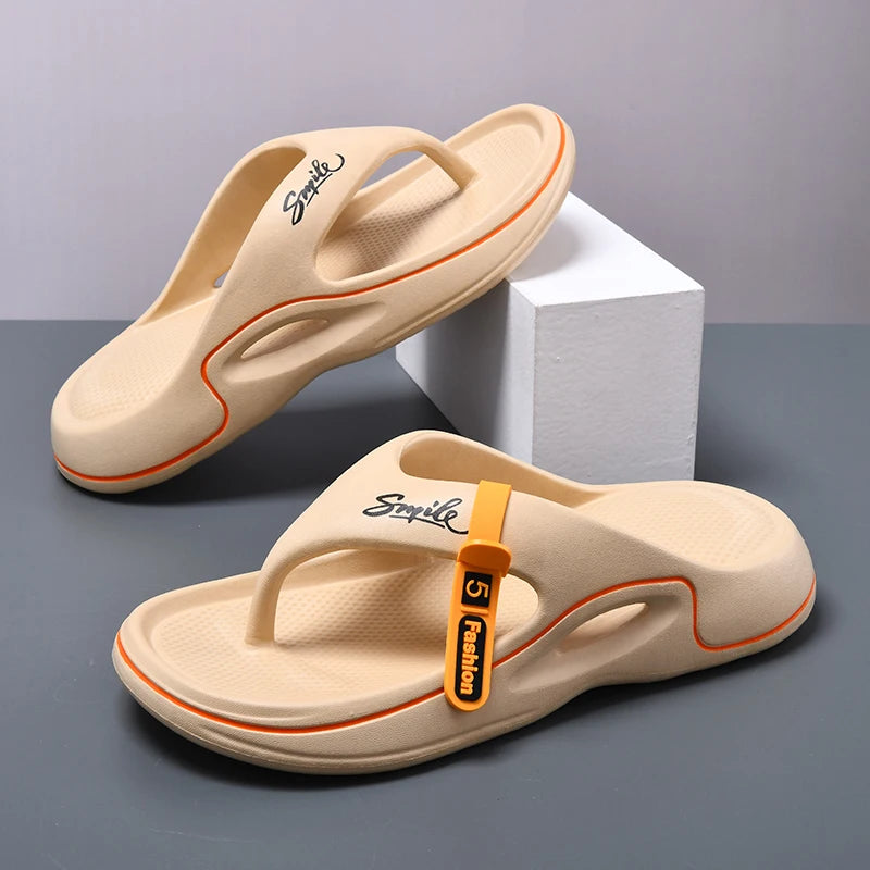 Men's Flip-Flop Thong Sandals, Summer 2025 New Men's Shoes, Thick-Soled Non-Slip EVA Slide Slippers for Indoor and Outdoor Use, Couples' Shoes