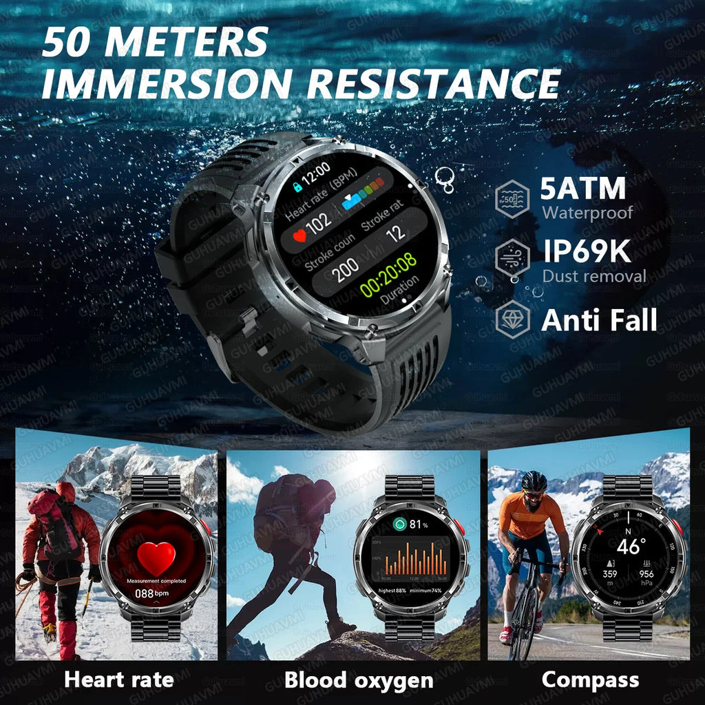 Smartwatch robusto AMOLED da 1,7″ con chiamate Bluetooth