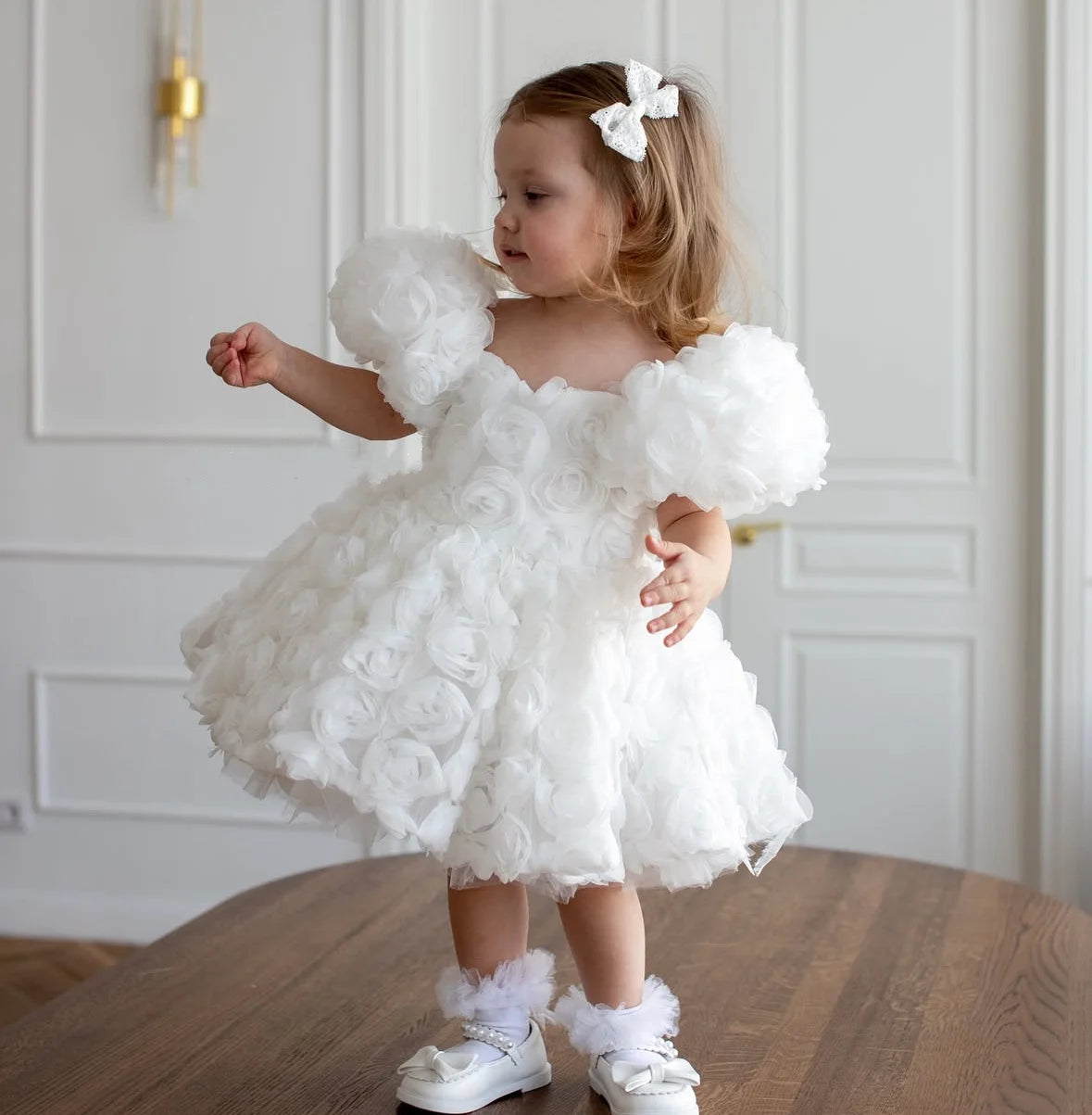 Girls’ Embroidered Flower Party Dress