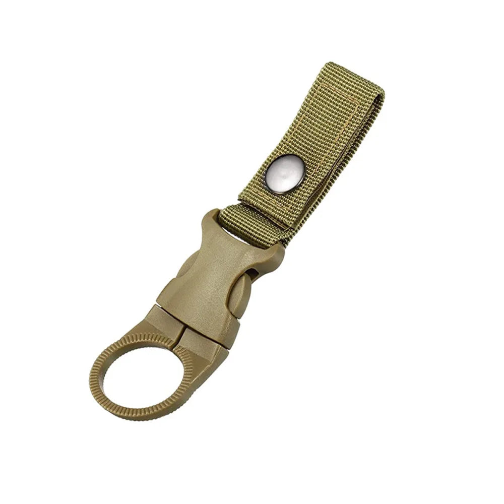 Outdoor-Karabiner Wander-Wasserflaschenhalter Schnalle Radsport-Werkzeugbefestigung Gurtband Rucksack-Aufhänger Haken Camping-Clip Aufhängeschließe