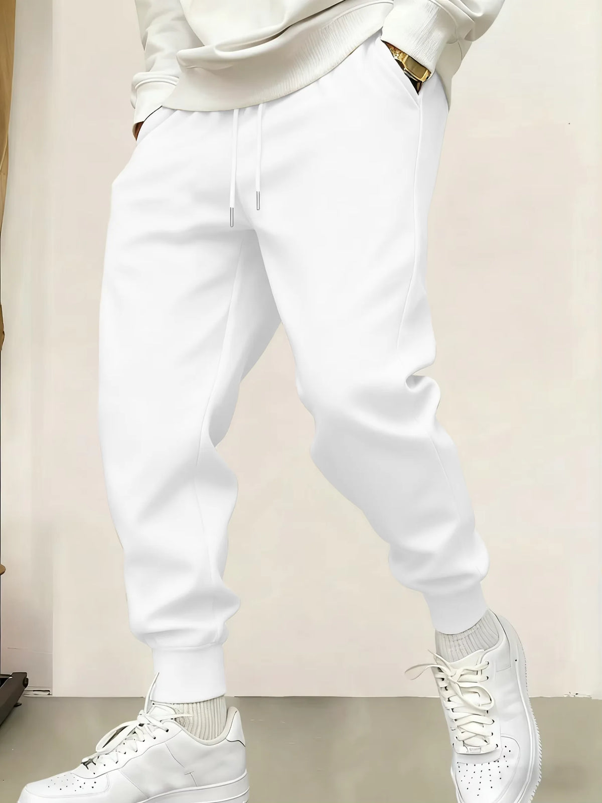 Pantaloni uomo bicolore con vita elasticizzata