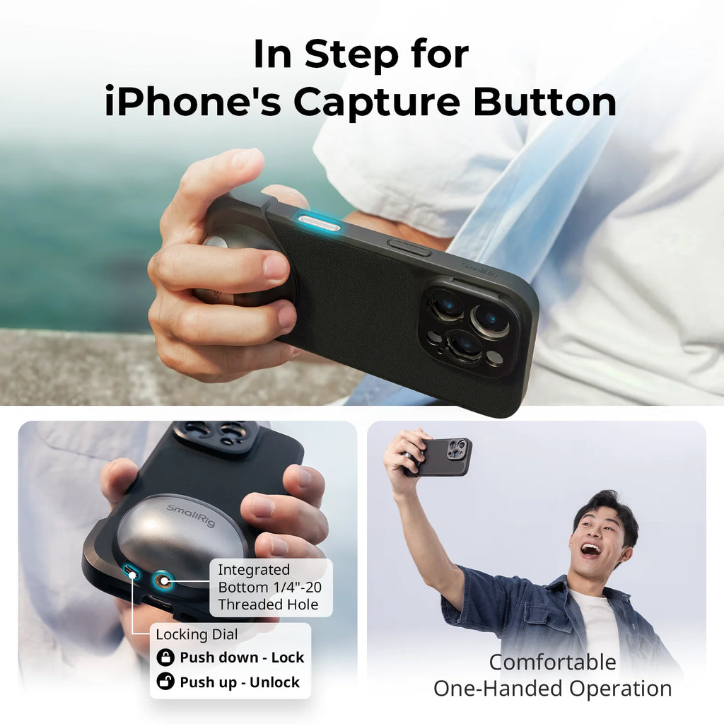 SmallRig FilMov Lightweight Photography Case Kit for iPhone 16 Pro with CapGrip for iPhone 16 Pro Max Phone Lens Compatible