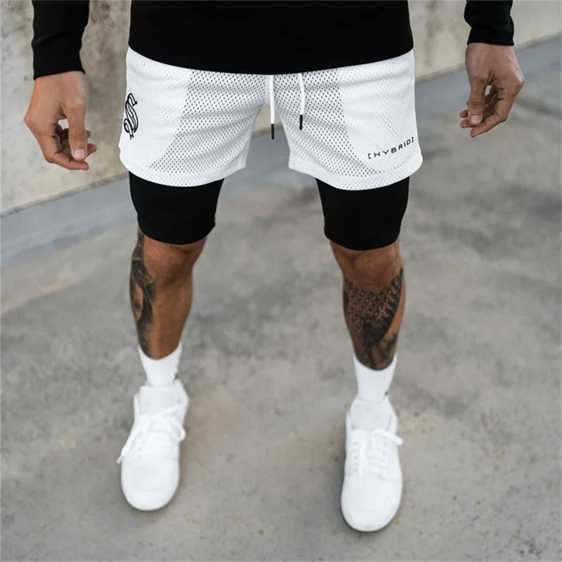 Men’s 2-in-1 Running Shorts for Gym and Training