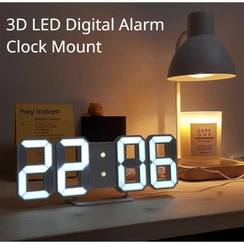 Decoración Digital para Escritorio del Dormitorio Relojes Led Reloj de Pared Sala de Estar Despertador Moderno Hogar y Decoración Decoración de Mesa Electrónica