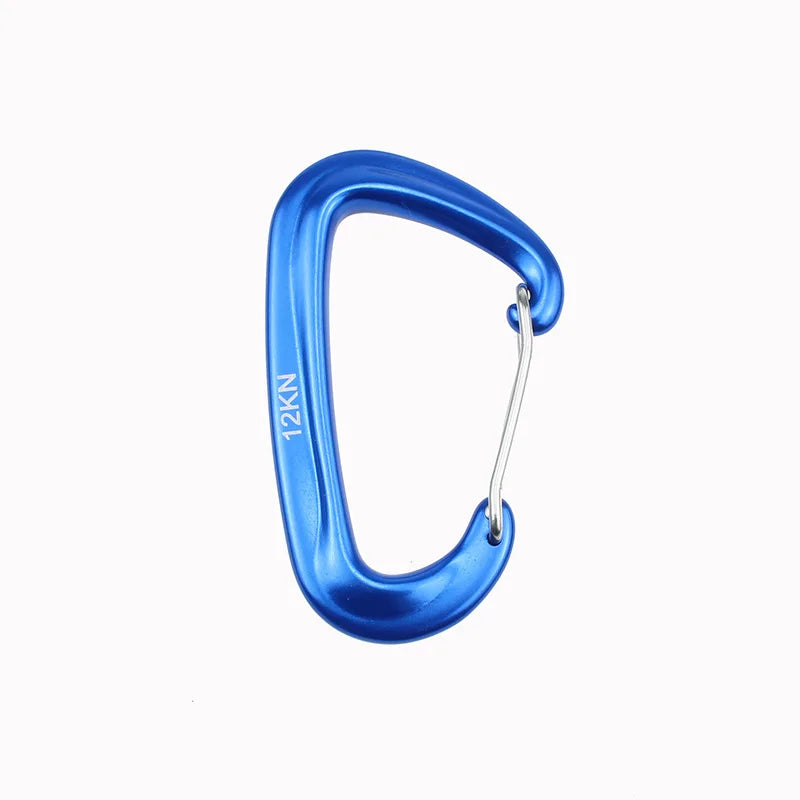 D-Shaped Aluminum Carabiner for Outdoor Gear