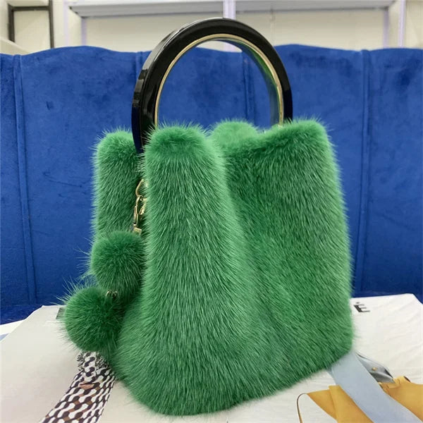 Luxury Designer Handbags Bag Mink Fur Bags for Women Square Bag Shoulder Bags Woman Luxury 2026 Ladies Hand Bag Women's Bag