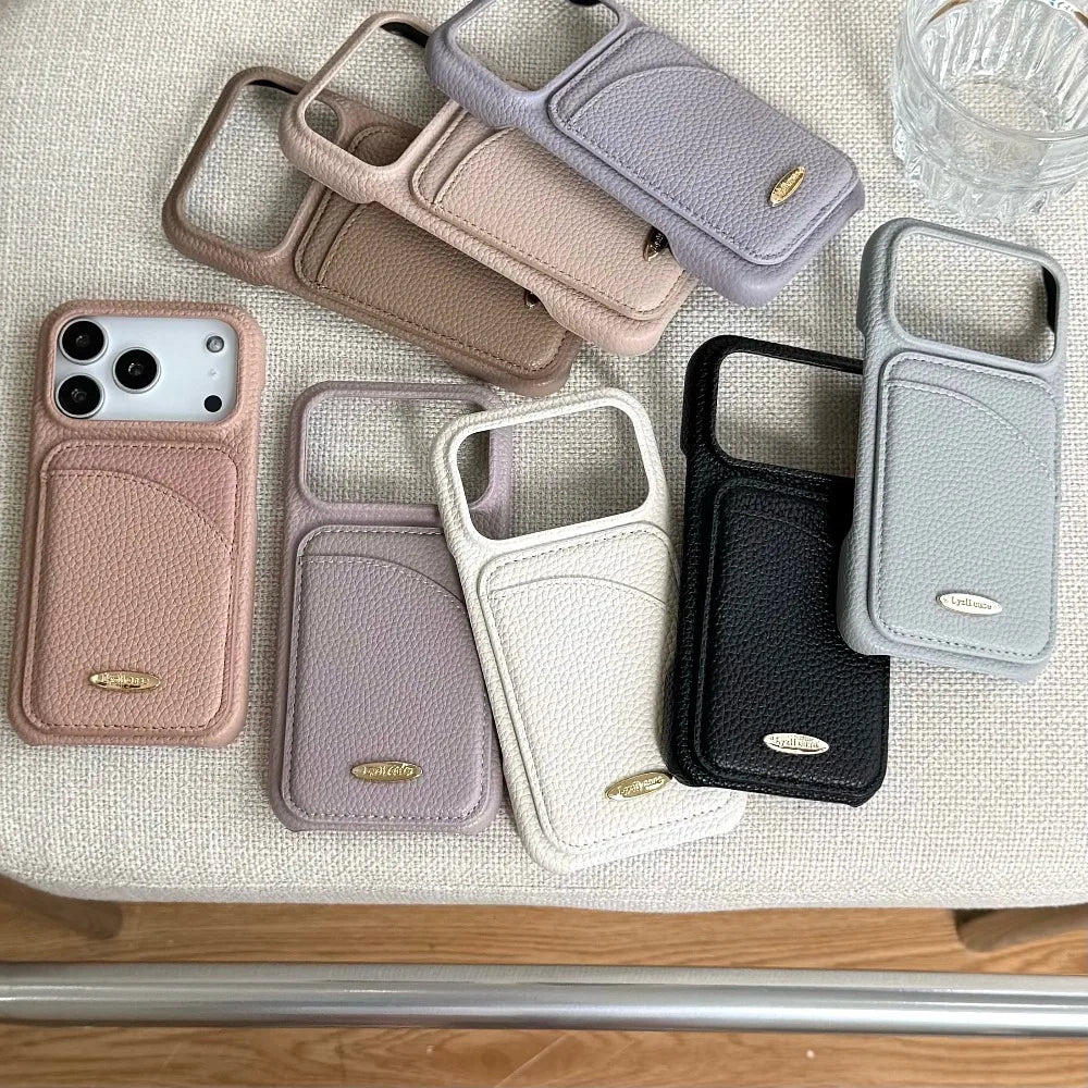 Cards Holder Wallet Leather Phone Case for Apple IPhone 18 17 Air 16 Pro Max 15 Plus 14  11 13 12  Purse Card Protective Cover