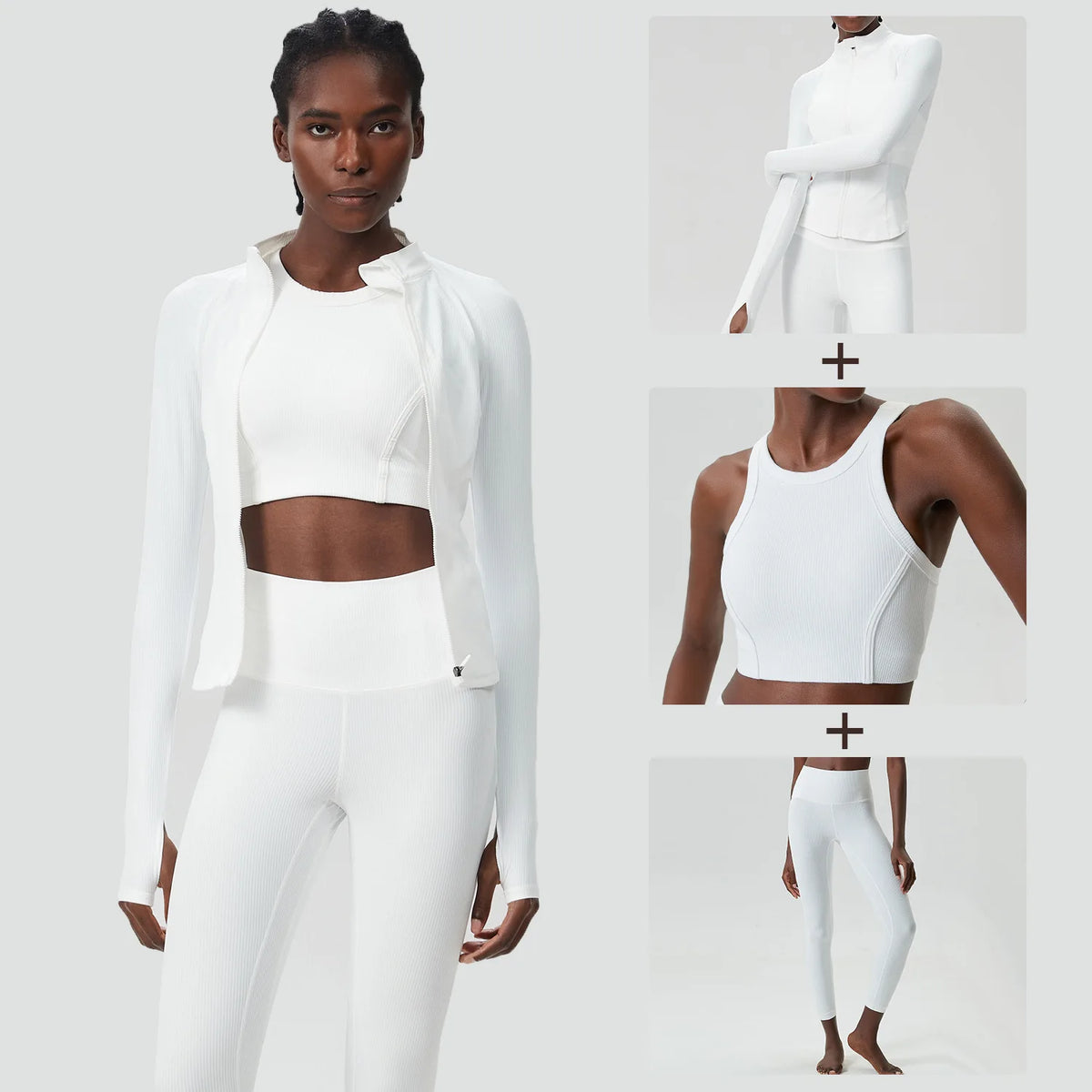 Ensemble yoga femme, 3 pièces