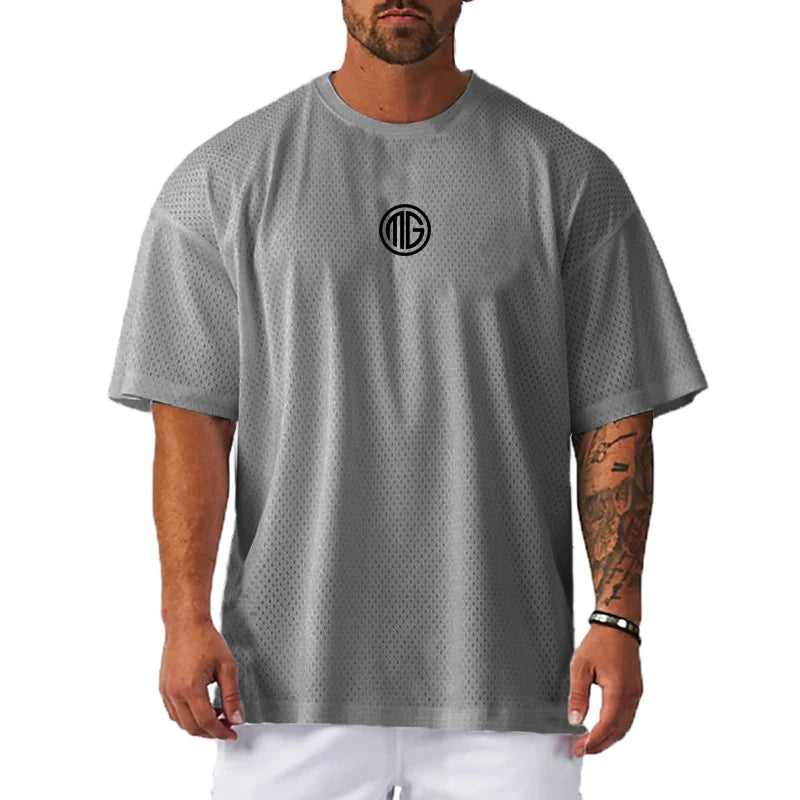 T-shirt uomo girocollo con spalle scese