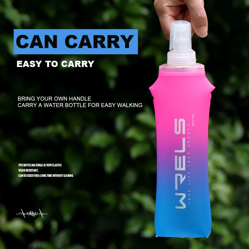 Foldable 500 ml TPU Soft Flask for Running and Hiking