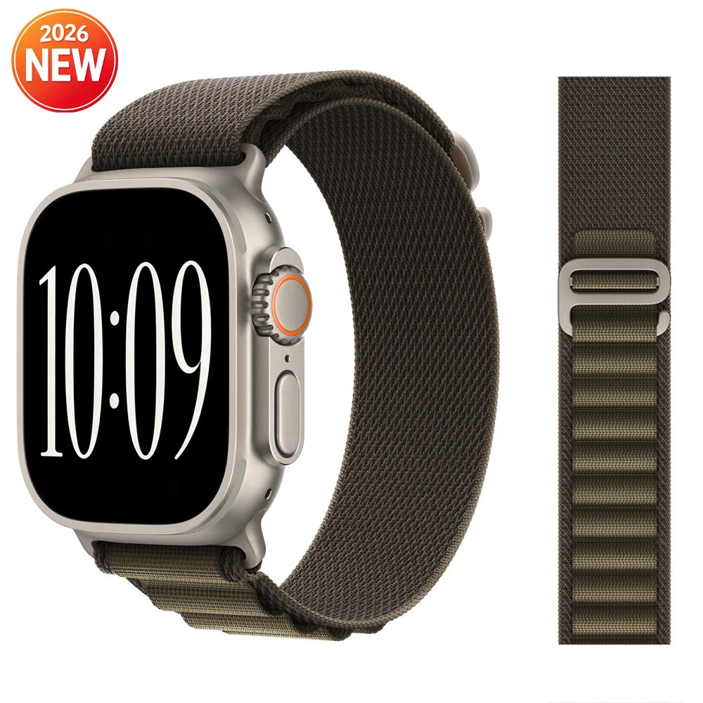 Alpine Loop Strap for Apple Watch Ultra 4 3 2 Band 49mm 45mm 44mm 40mm 41mm 46mm 42mm Bracelet iWatch Series 12 11 10 SE 9 8 7 6