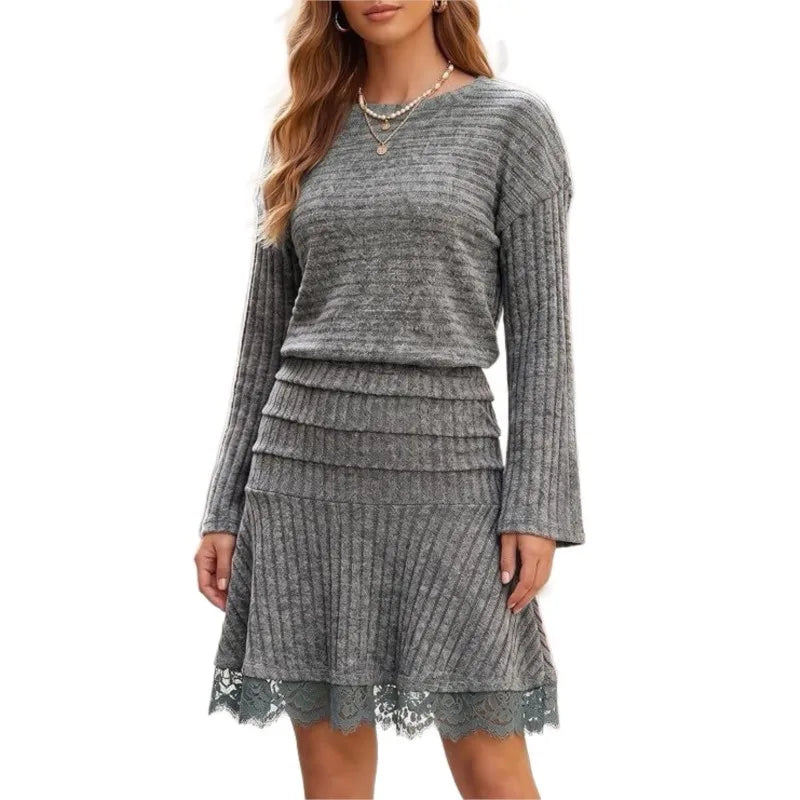 Completo donna a due pezzi con top e gonna in pizzo — immagine 5
