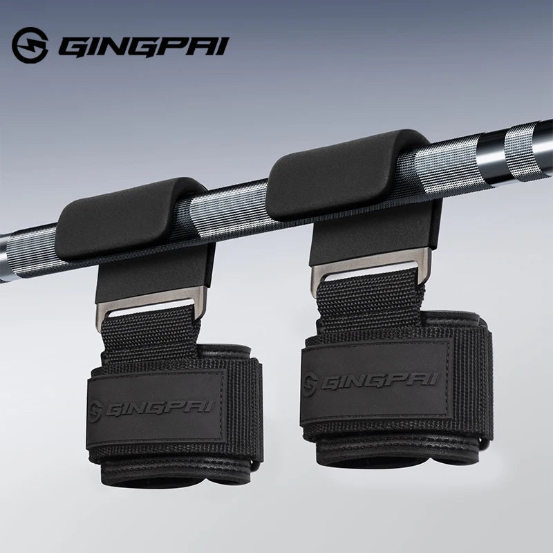 Weightlifting Hook Grips with Wrist Wraps