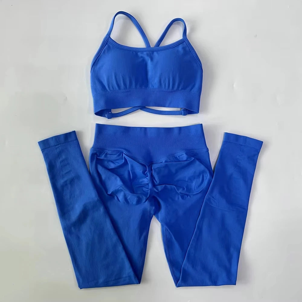 Ensemble yoga femme, haut et short
