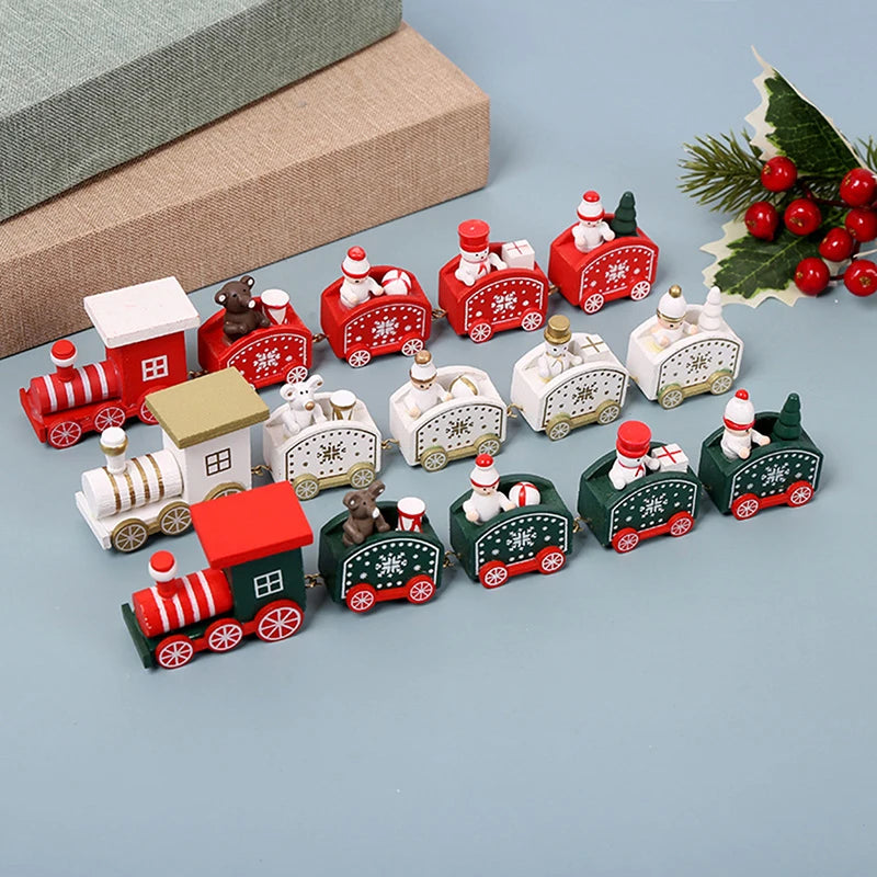【S】Zubehör für den Desserttisch auf der Weihnachtsfeier für Kinder, Weihnachtszug aus Kunststoff, festliche Dekorationen