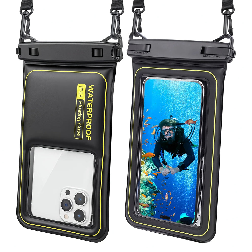 Wasserdichte Handytasche - Handyhülle mit Trageband, unverzichtbar für Strand, Schwimmen, Skifahren, Driften und Surfen