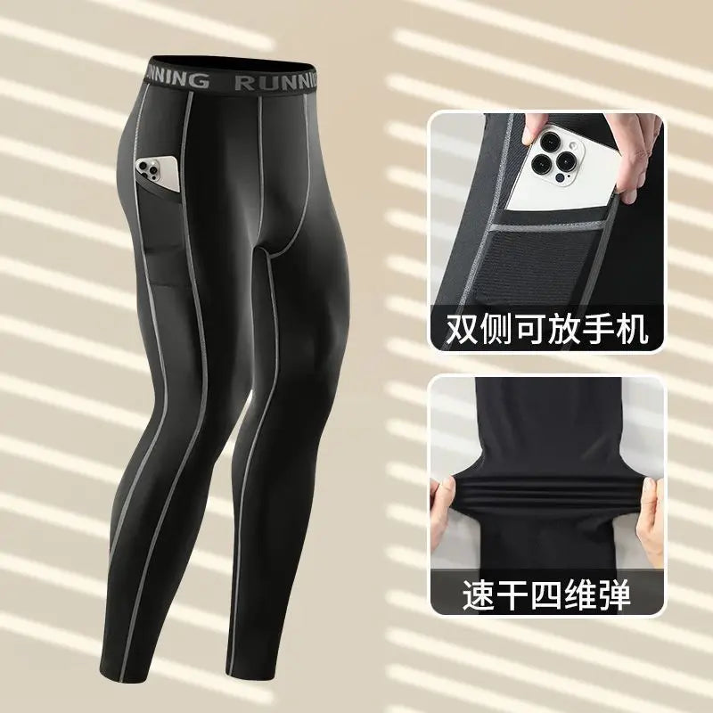 Men's tight sports shorts with pocket