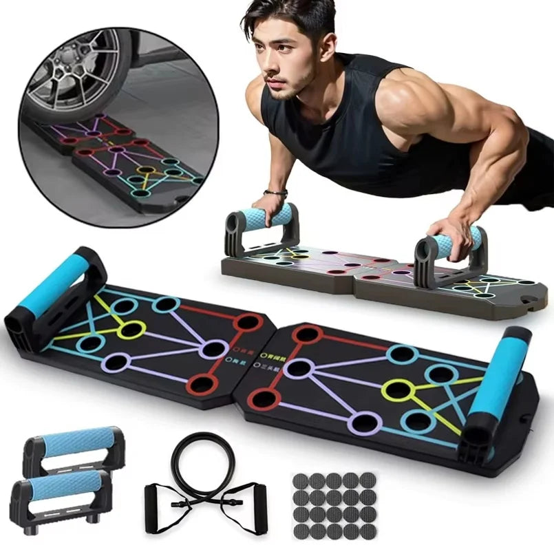 Foldable Push-Up Board Set with Handles for Home Training
