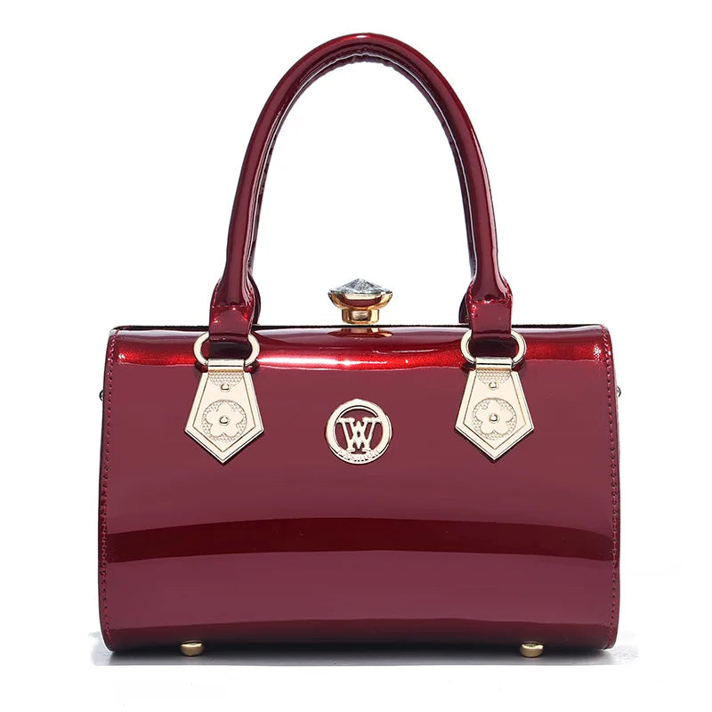 High Quality Bright Leather Women's Handbag Tote Bag Fashion Luxury Women Shoulder Bag Trendy Female Commute Crossbody Bags