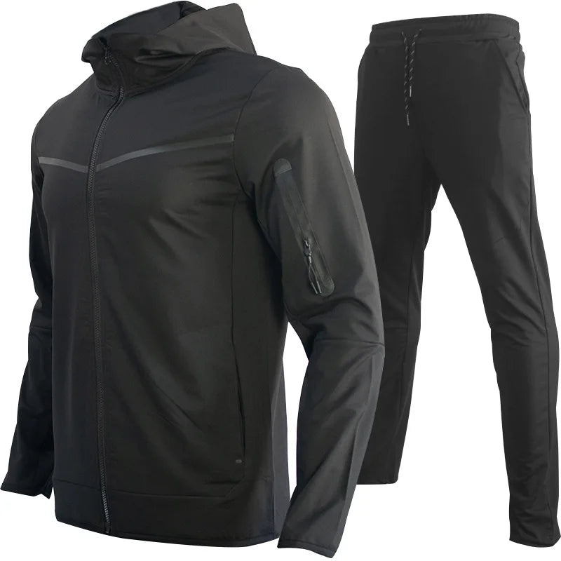 2025 men's new jogging suit, sweater, hoodie, jacket, sweatpants, 2-piece set, men's fashion casual autumn and winter jacket.