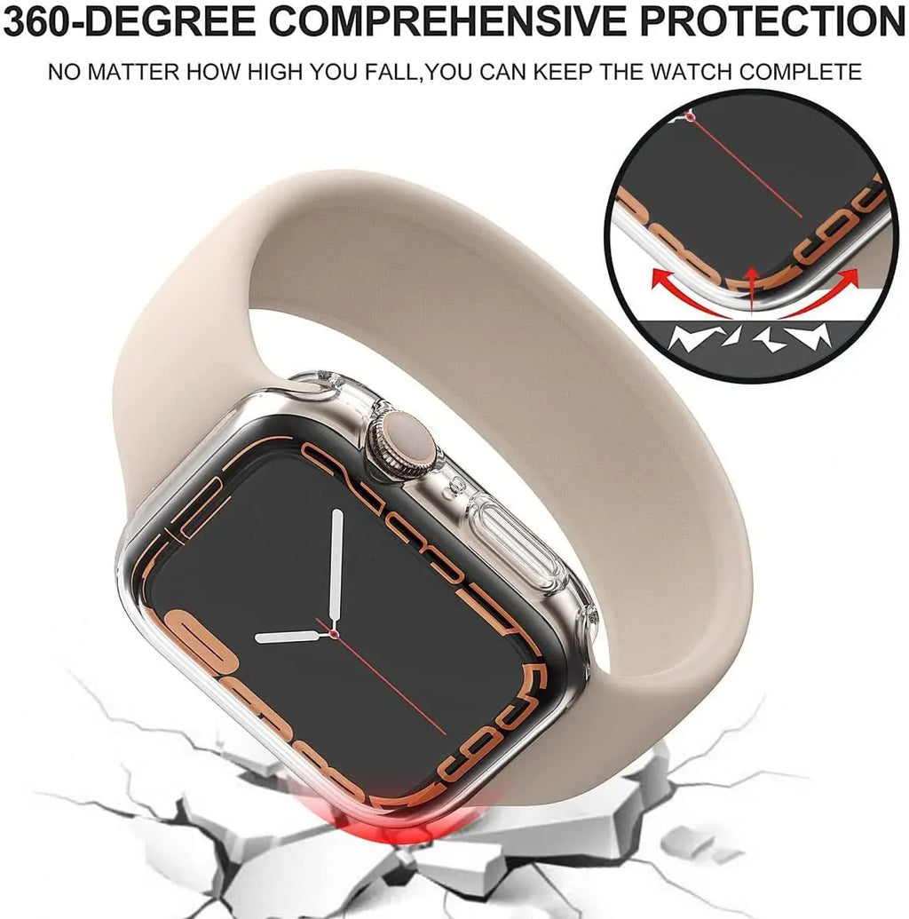 Strap for Apple Watch Band 45MM 44MM iWatch 41MM 40MM Wrist Bracelet Screen Protector Case Apple Watch Series 8 7 SE 6 5 4 3 Ban