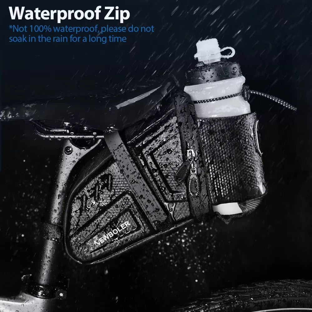 NEU Wasserdichte Fahrradsatteltasche für MTB und Rennrad, Fahrradtasche für Wasserflasche und Werkzeughalter, MTB-Zubehör
