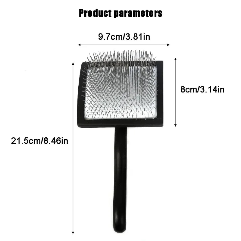 Brosse démêlante pour animaux de compagnie, outil manuel de toilettage, brosse à poils à long manche, accessoire professionnel réutilisable pour animaux