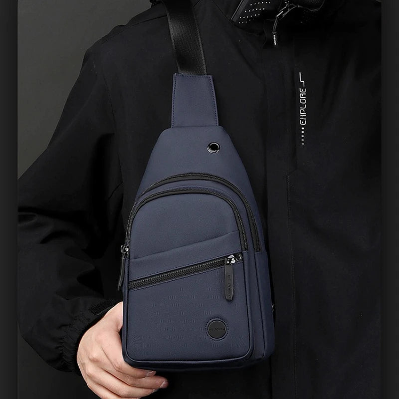 Nylon Men’s Chest Bag for Hiking and Daily Use