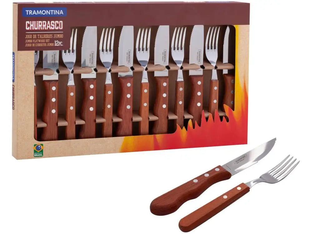 Tramontina Inox Cutlery Set for Dynamic Jumbo Quanti Barbecue