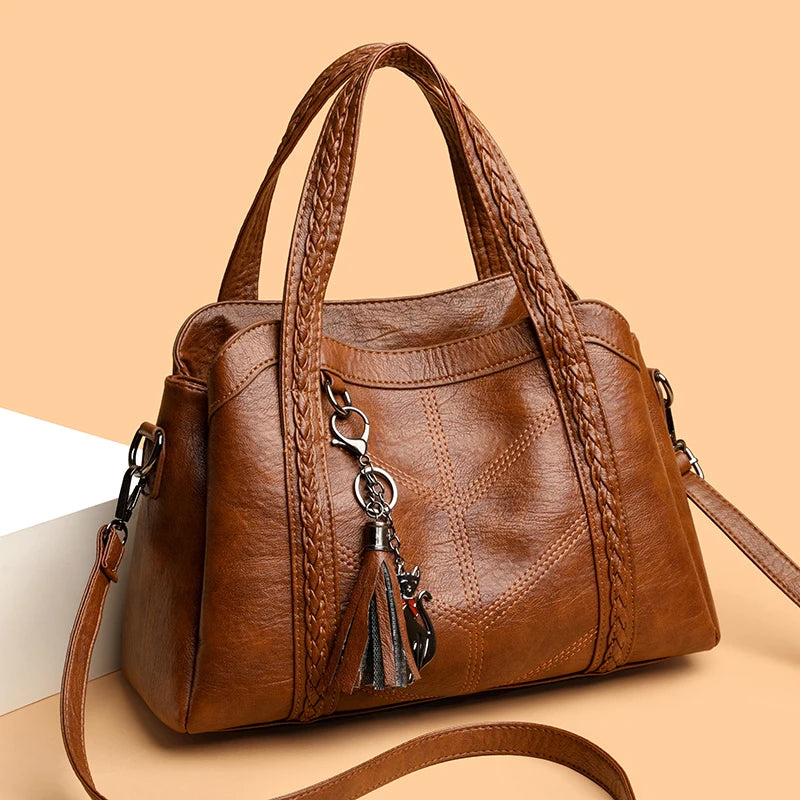 Luxury Handbags Women Leather Shoulder Bags Designer Ladies Crossbody Hand Bags for Women 2026 High Capacity Casual Tote Bag Sac