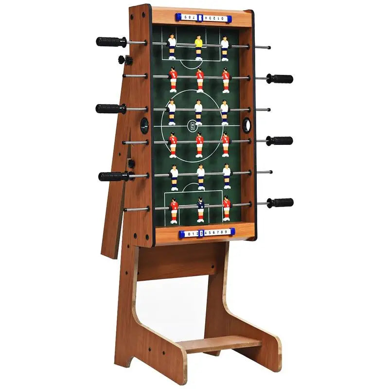 Foosball table Space-saving football table with robust handle 33 x 36 x 109 cm natural