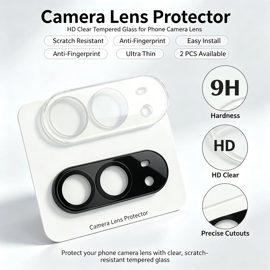 2PCS HD Clear Back Camera Lens Protectors for Apple IPhone 18 DUO 17 16 Pro Max Air 9H Tempered Glass Films Scratch Proof