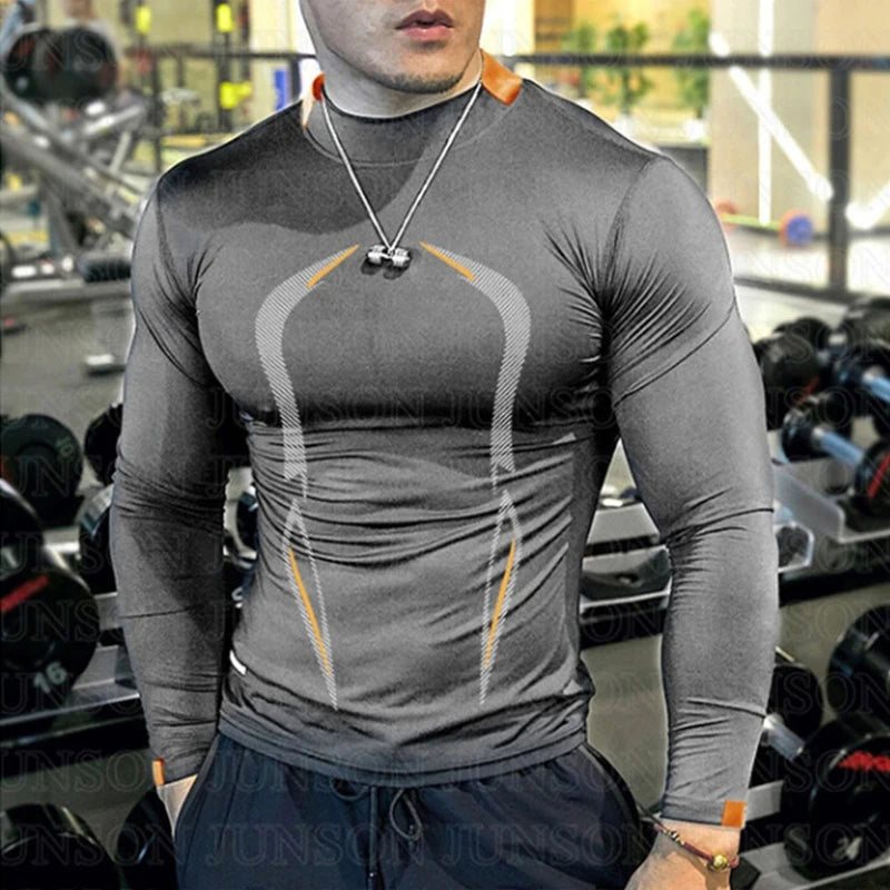 Maglia sportiva uomo a maniche lunghe