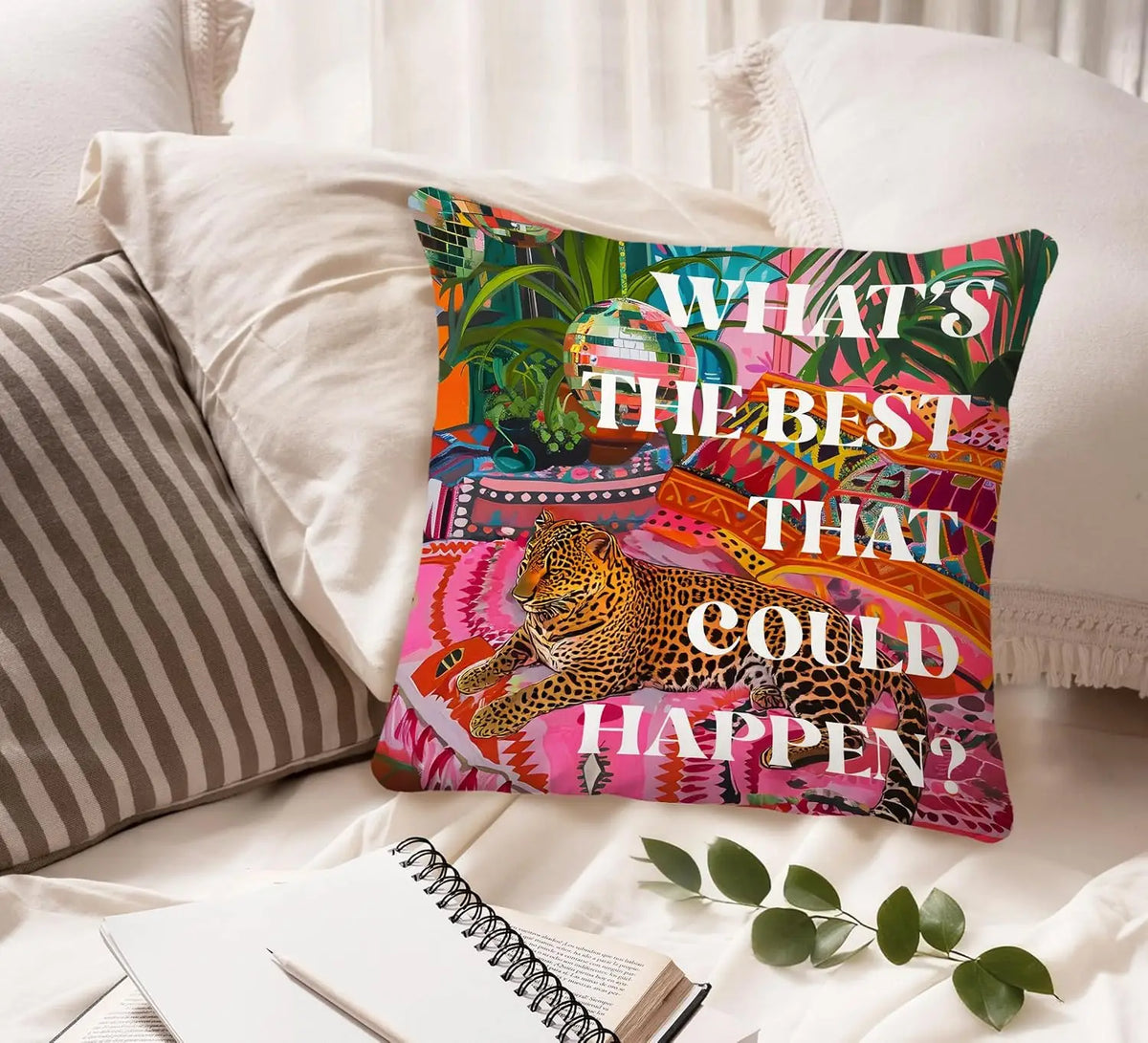 Funda de almohada con estampado tropical, cojín decorativo para dormitorio, casa, cama y accesorios del hogar