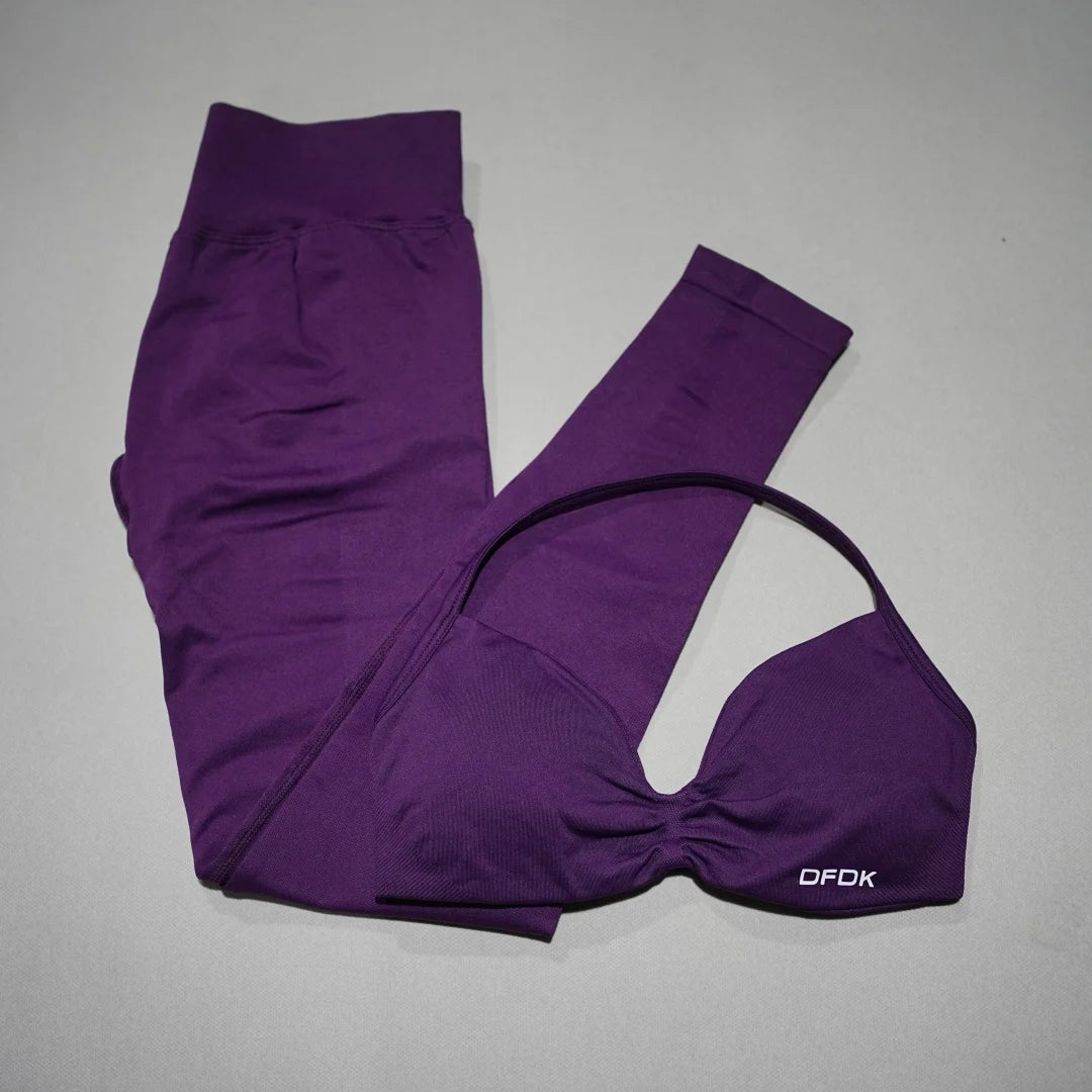 Conjunto de yoga de mujer, 2 piezas, top y leggings