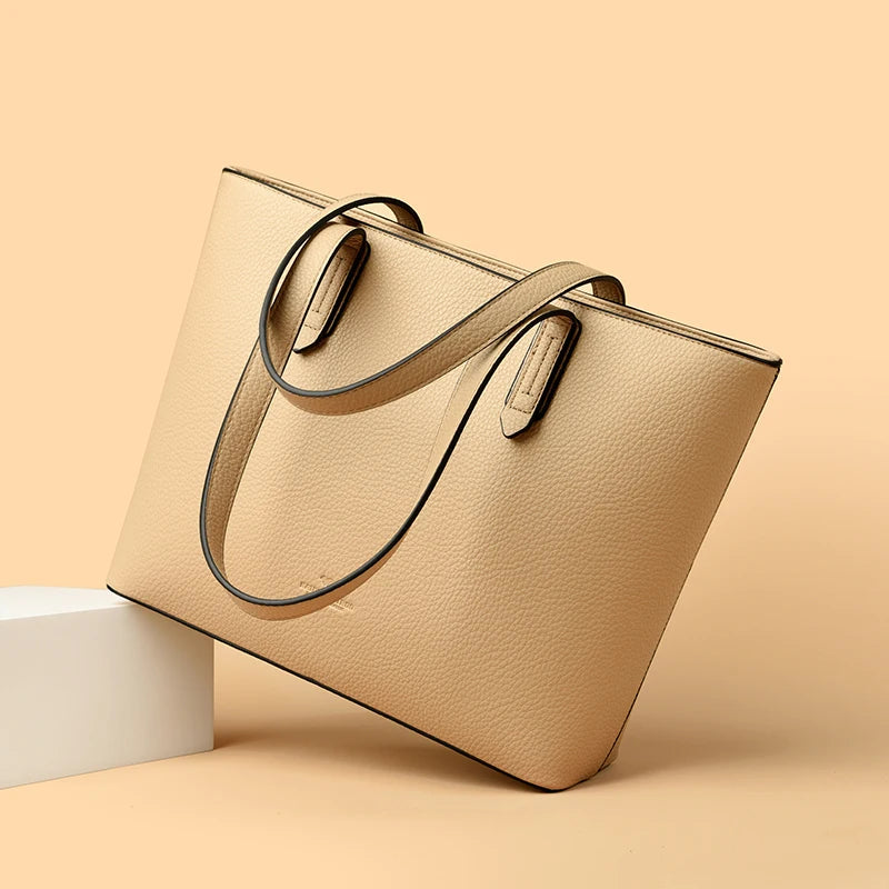 New High Quality Fashion Soft Leather Women's Bucket Bag Luxury Trendy Women Handbag Large Capacity Female Shopping Bags Wallet