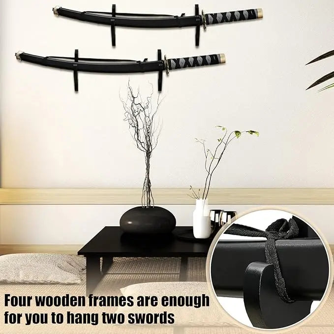 Supporto da parete per spada, mensola in legno, espositore per katana giapponese, sciabola da samurai, decorazione, porta fucile, rastrelliera per fucile di precisione, organizzatore per esposizione