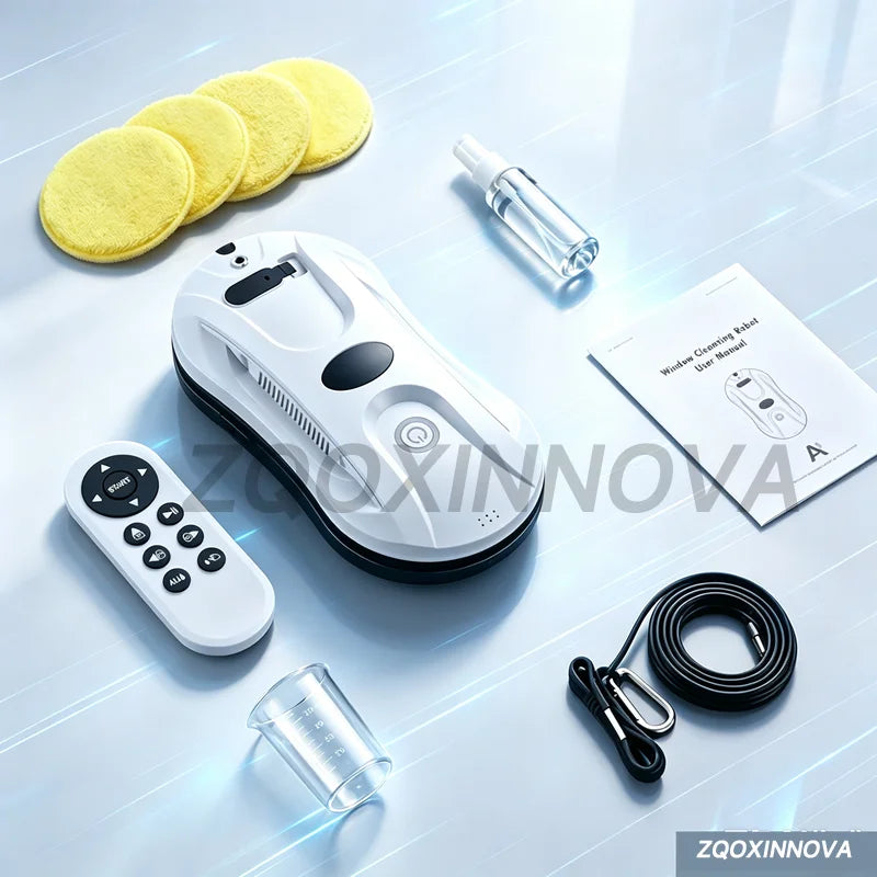 Window Cleaning Robot with 55 N Suction and UPS Backup