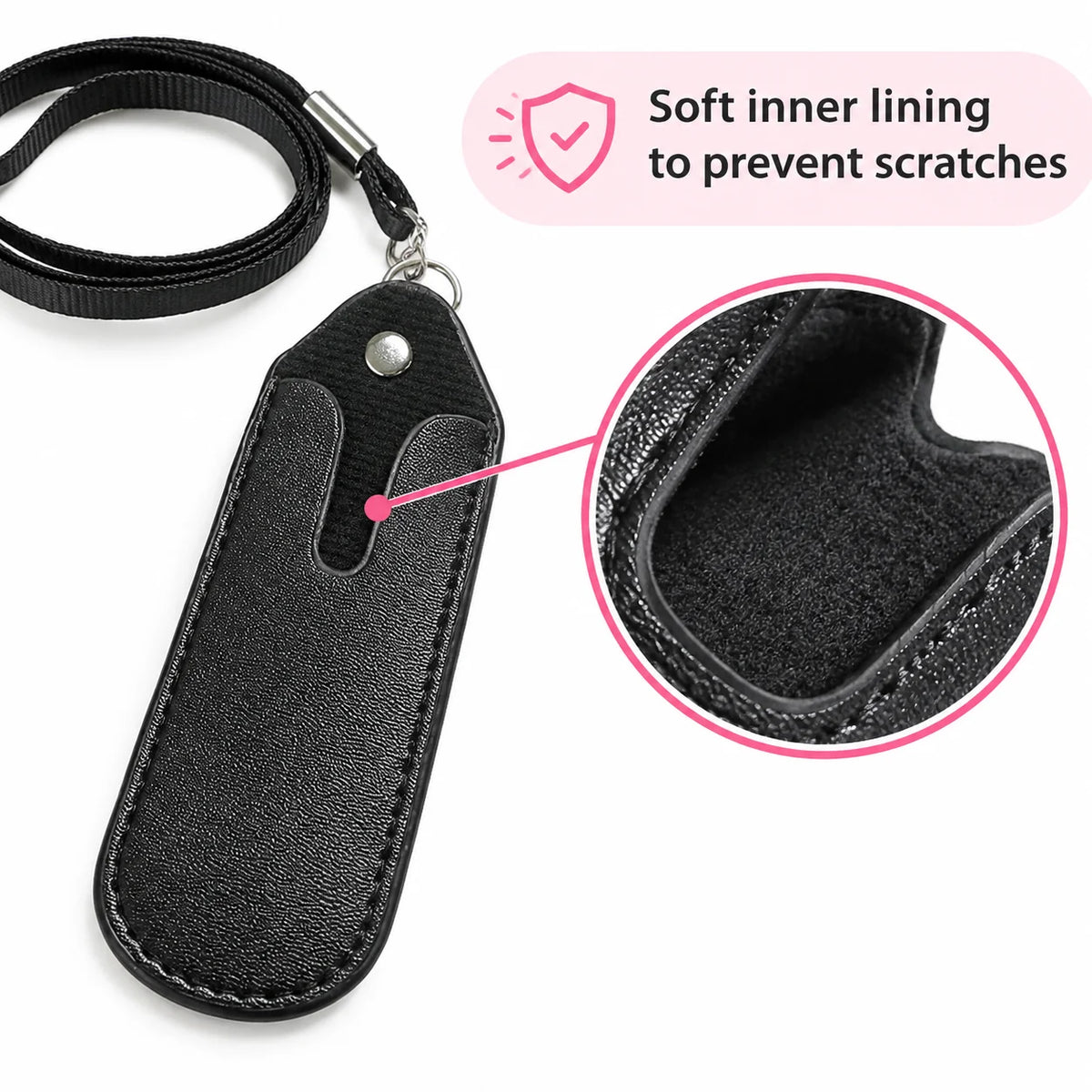 Compact, Lightweight, and Stylish Faux Leather Vape Holder Pouch with Neck Strap Lanyard for Electronic Cigarettes