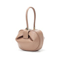 HIFASHION Small Genuine Leather Single Top Handle Bag Women Elegant Going Out Evening Party Pouch Purses Round Luxury Handbags