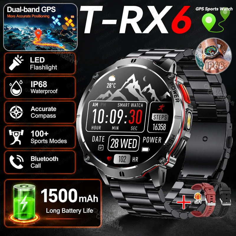 T-RX6 Ultra GPS Sports Smartwatch with Compass