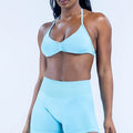 Yoga-Set für Damen, 2-teilig, Top und Shorts