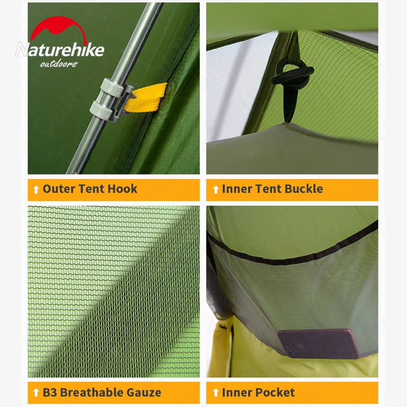Naturehike Cloud Peak Camping Tent 2 Person 20D Ultralight Double Layer T pokemon pinata Waterproof Tent Outdoor Travel Hiking 4 Season
