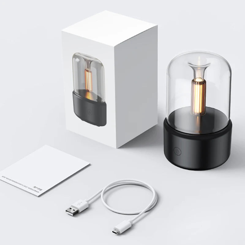 KINSCOTER Mini difusor de aromaterapia Humidificador de aire USB Difusor de aceites esenciales Luz nocturna Pulverizador de niebla fría para el hogar y el dormitorio