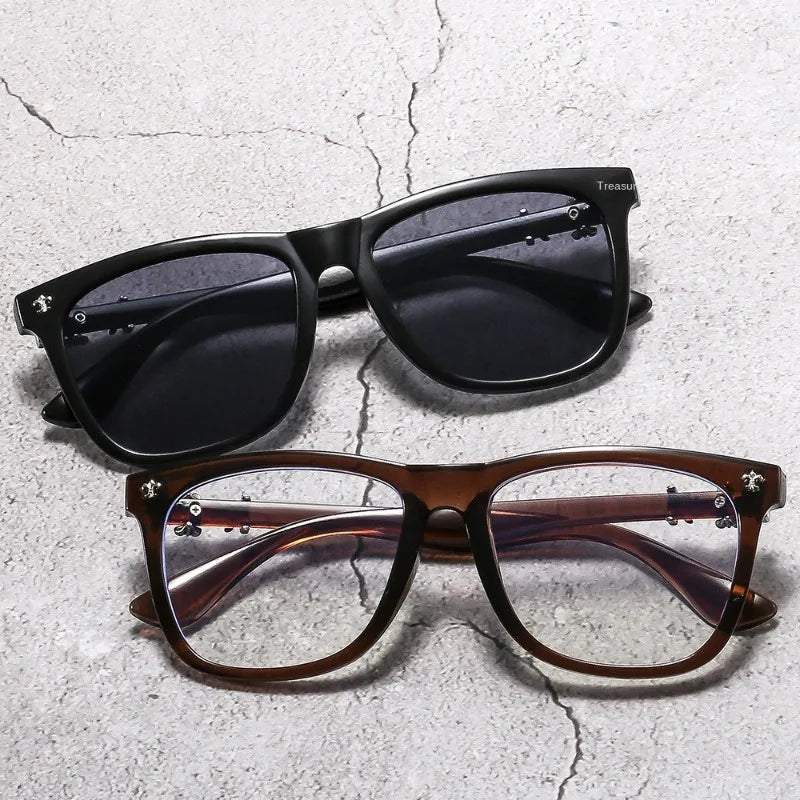 Modische Brillenfassung für Damen, Blaulichtfilter, eckige Brille für Herren, Vintage-Korrektionsbrille